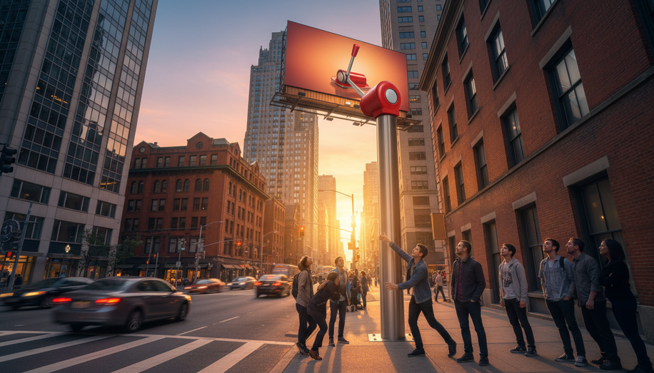 Static OOH Advertising: Boosting Engagement with Low-Tech Interactivity & Physical Prompts