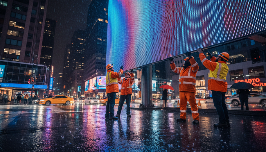 Behind the Spectacle: Engineering & Logistics of Massive OOH Billboard Installations